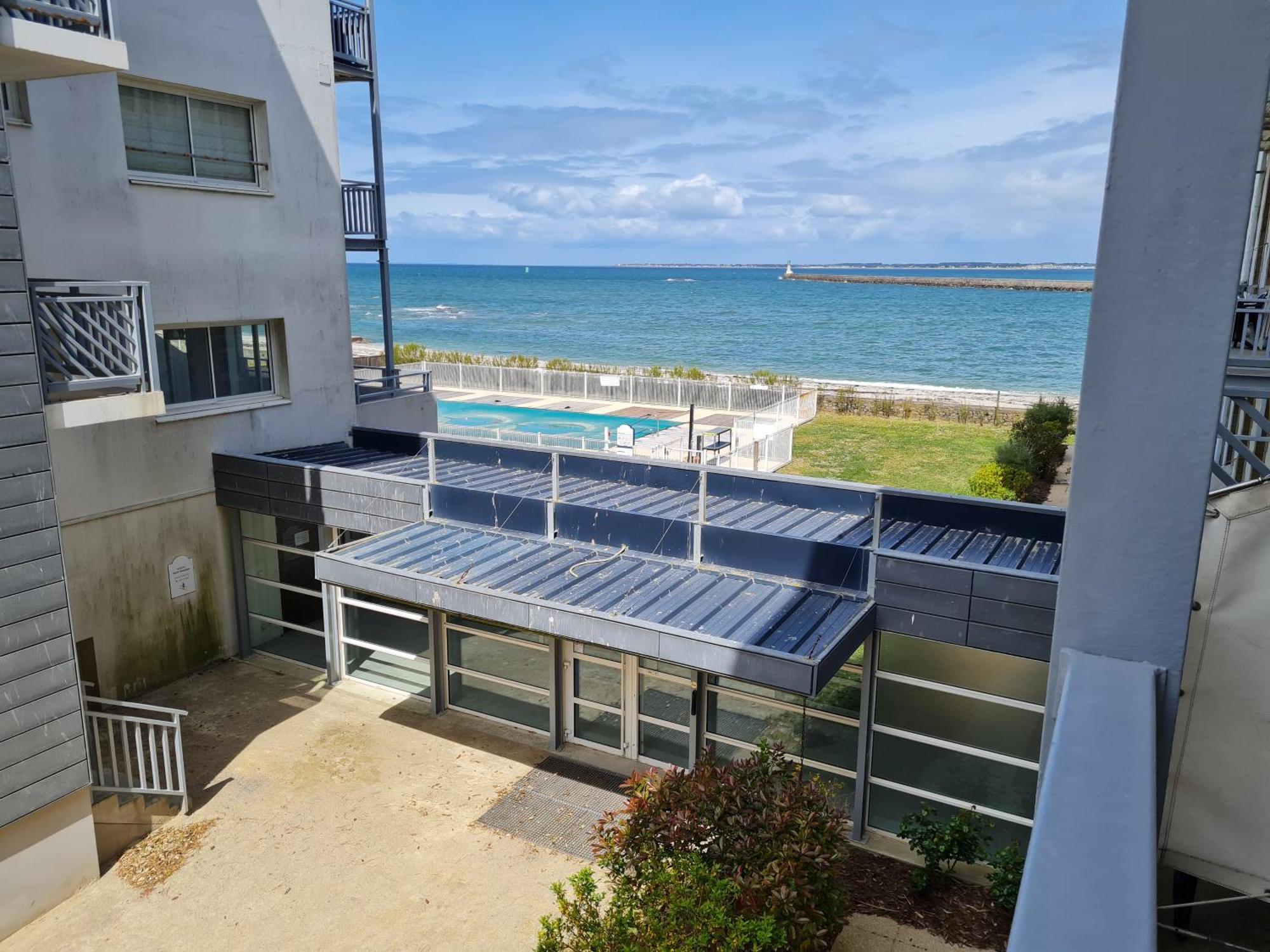 Appartement vue latérale mer Le Croisic Exterior foto